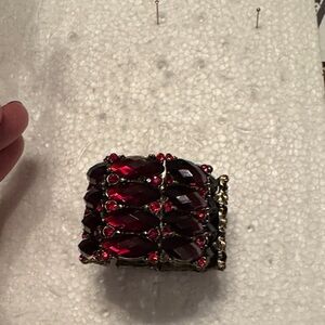 Elegant Red Gemstone Bracelet